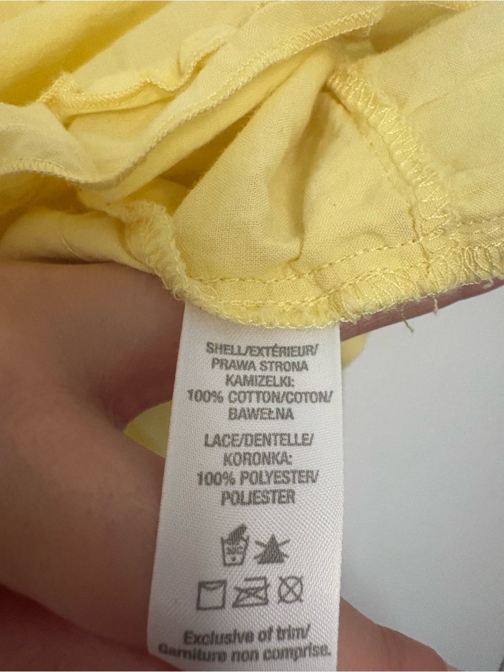 Y2K La Senza Yellow Cotton Lace-Trim Chemise Night Mini Dress Size Small - Picture 7 of 11